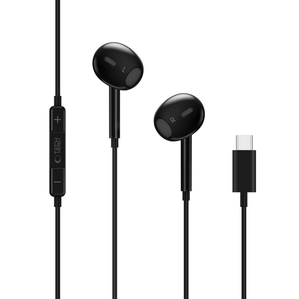 Tech - Protect Ενσύρματα Handsfree Ακουστικά με Βύσμα Type - C - Ultraboost Core G2 - Black