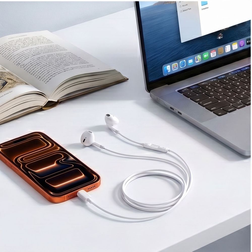 Tech-Protect Ενσύρματα Handsfree Ακουστικά με Βύσμα Type-C - Ultraboost Core G4 - White