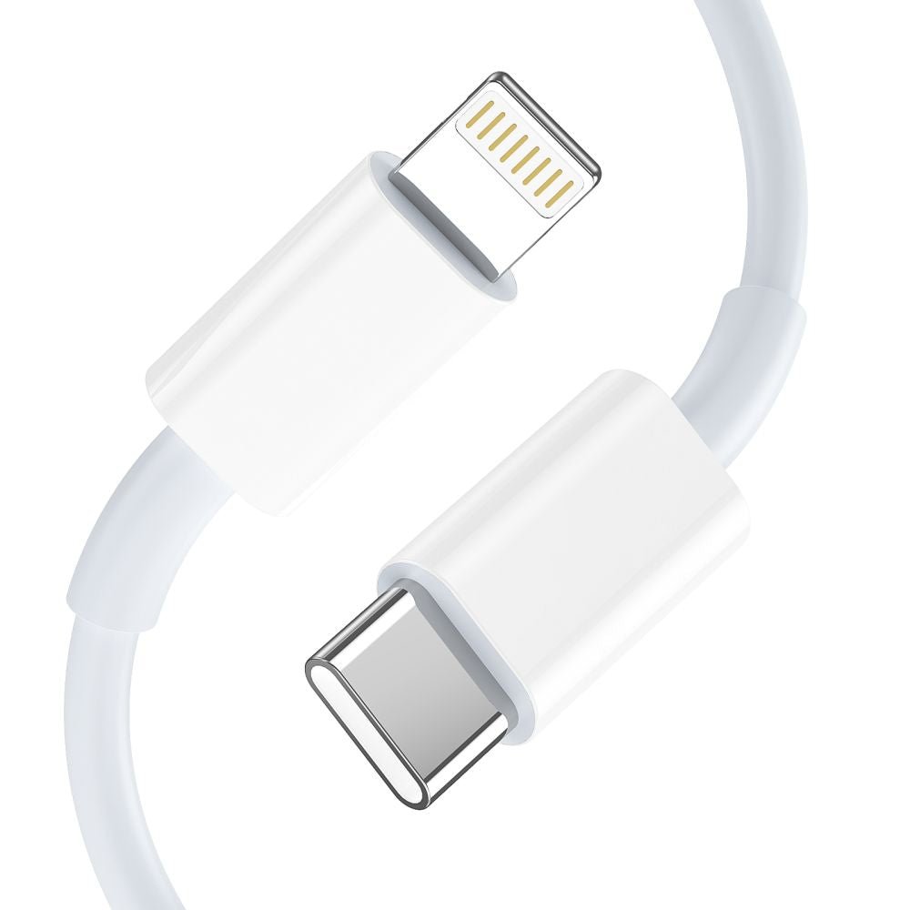 Tech - Protect Φορτιστής Γρήγορης Φόρτισης με 1 Θύρα Type - C και 1 Θύρα USB και Καλώδιο Type - C σε Lightning - NCA45W - GAN - White