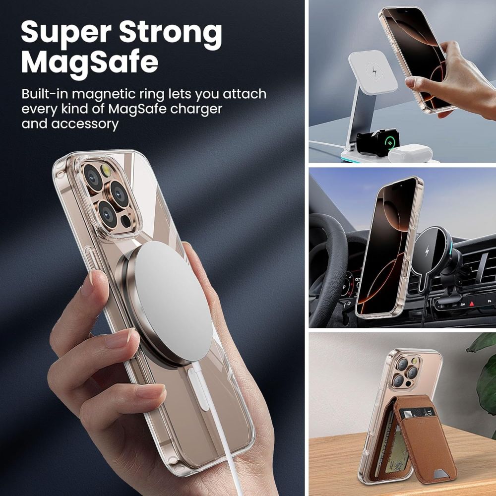 Tech - Protect iPhone 16 Pro - Σκληρή Θήκη με Πλαίσιο Σιλικόνης - Flex MagSafe - Διάφανη
