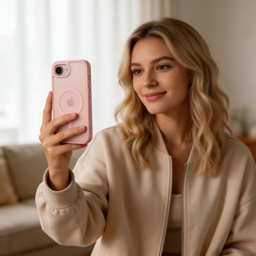Tech - Protect iPhone 16e / iPhone 17e - Σκληρή Θήκη με Πλαίσιο Σιλικόνης και MagSafe - BasicMag - Matte Soft Pink