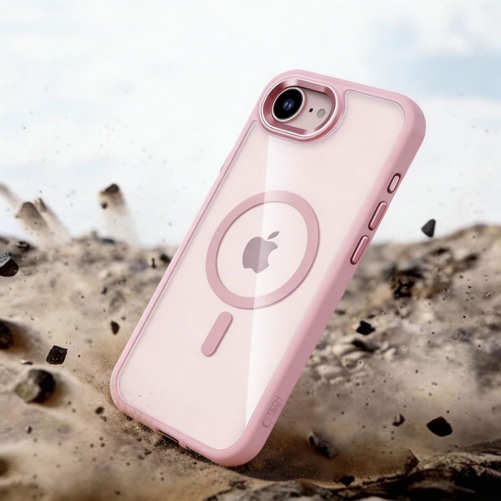 Tech - Protect iPhone 16e / iPhone 17e - Σκληρή Θήκη με Πλαίσιο Σιλικόνης και MagSafe - MagMat MagSafe - Matte Pink