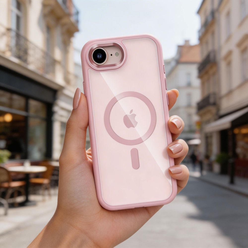 Tech - Protect iPhone 16e / iPhone 17e - Σκληρή Θήκη με Πλαίσιο Σιλικόνης και MagSafe - MagMat MagSafe - Matte Pink