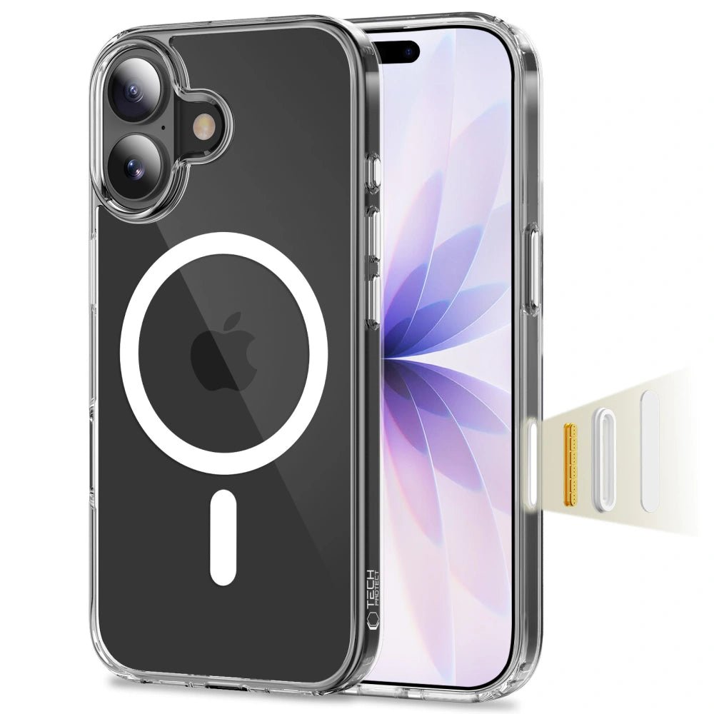 Tech - Protect iPhone 17 - Flexair Hybrid CC MagSafe - Σκληρή Θήκη με Πλαίσιο Σιλικόνης - Clear