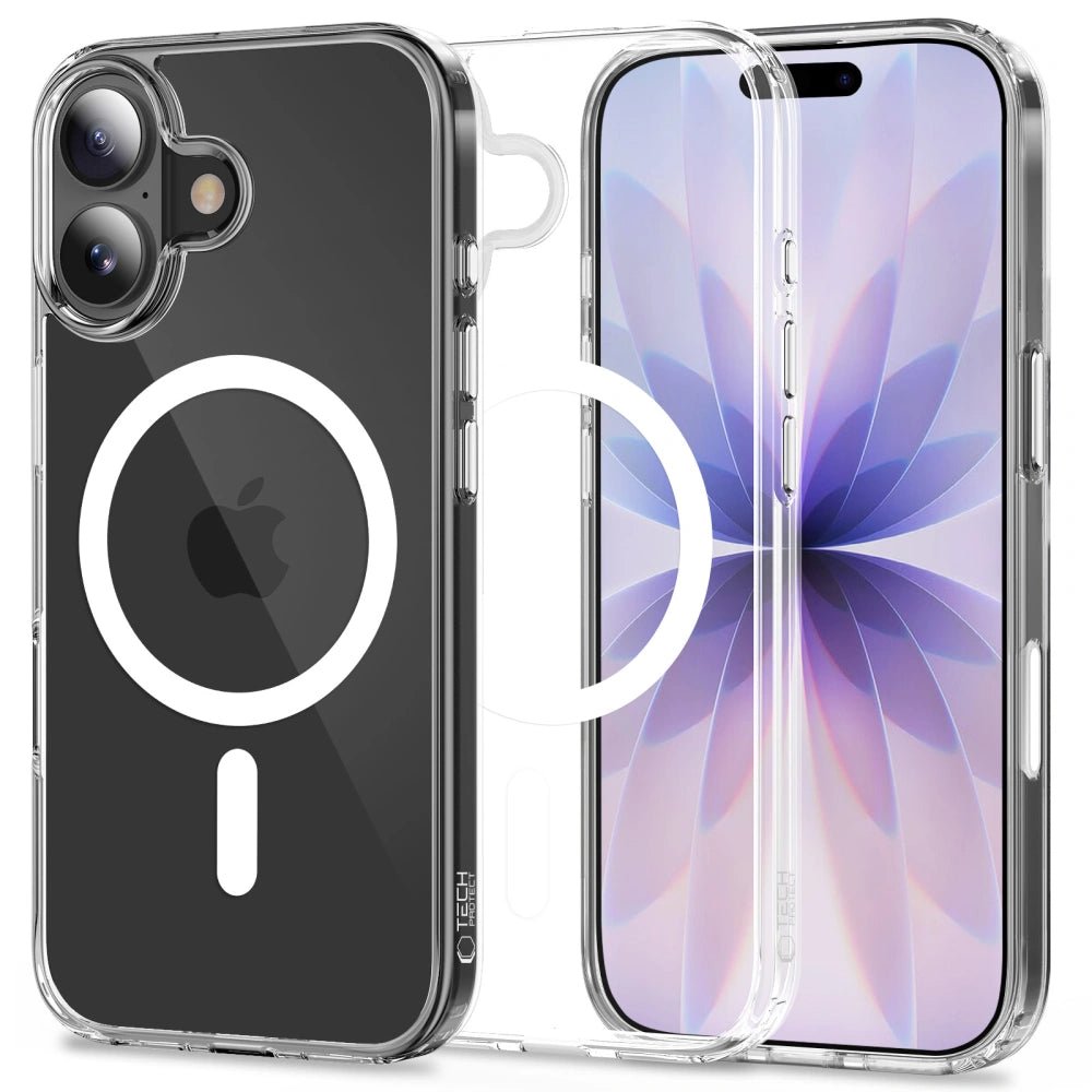 Tech - Protect iPhone 17 - Flexair Hybrid CC MagSafe - Σκληρή Θήκη με Πλαίσιο Σιλικόνης - Clear