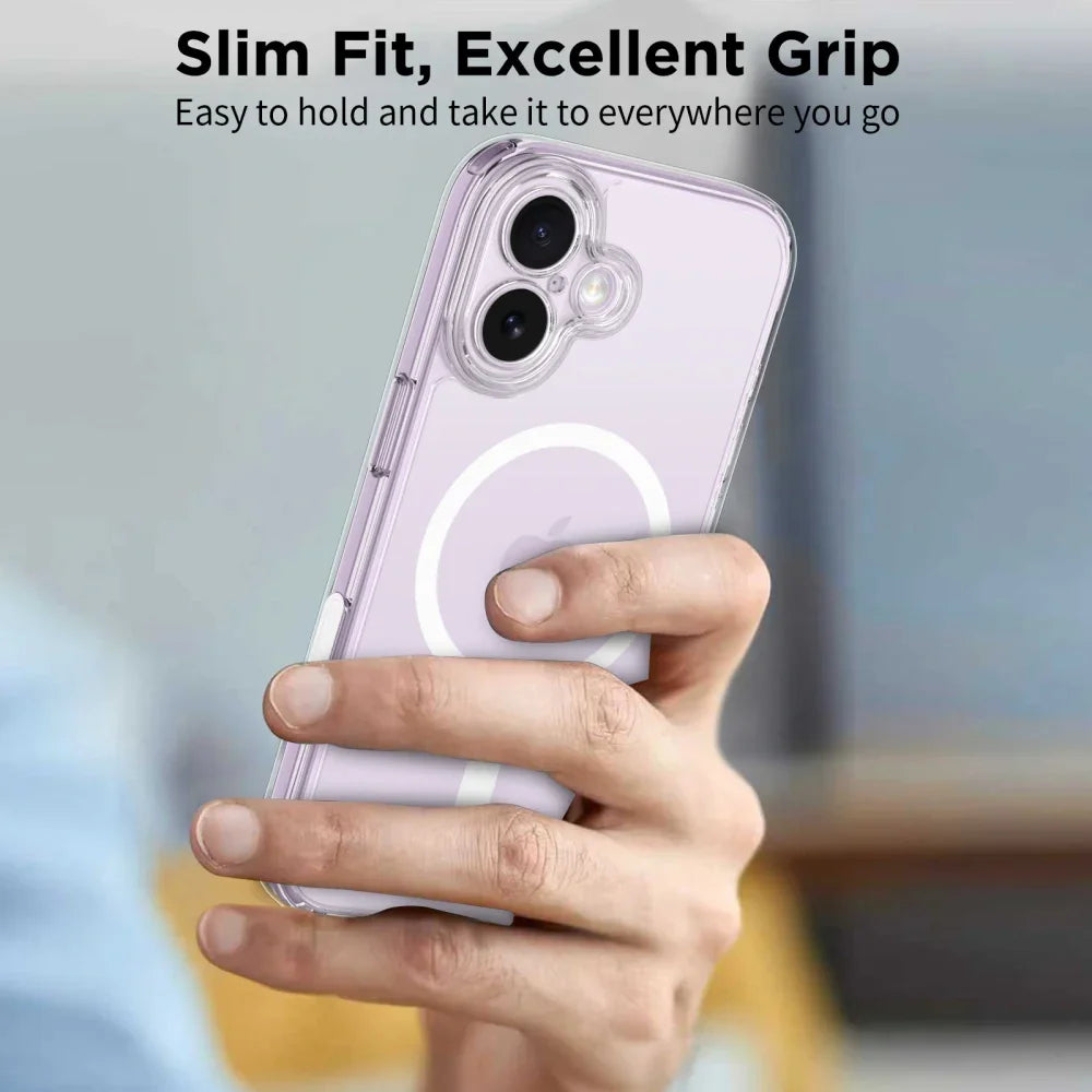 Tech-Protect iPhone 17 - MagPeak MagSafe CC - Σκληρή Θήκη με Πλαίσιο Σιλικόνης - Clear - likebrands.gr