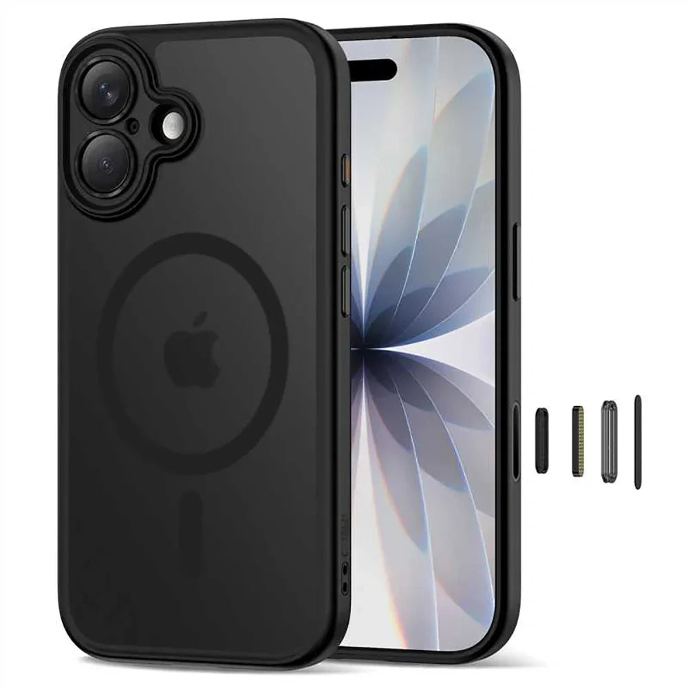 Tech-Protect iPhone 17 - MagPeak MagSafe CC - Σκληρή Θήκη με Πλαίσιο Σιλικόνης - Matte Black - likebrands.gr