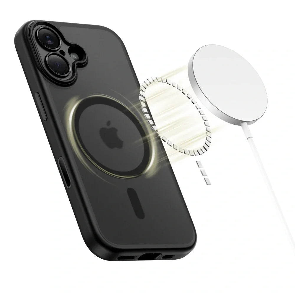Tech-Protect iPhone 17 - MagPeak MagSafe CC - Σκληρή Θήκη με Πλαίσιο Σιλικόνης - Matte Black - likebrands.gr