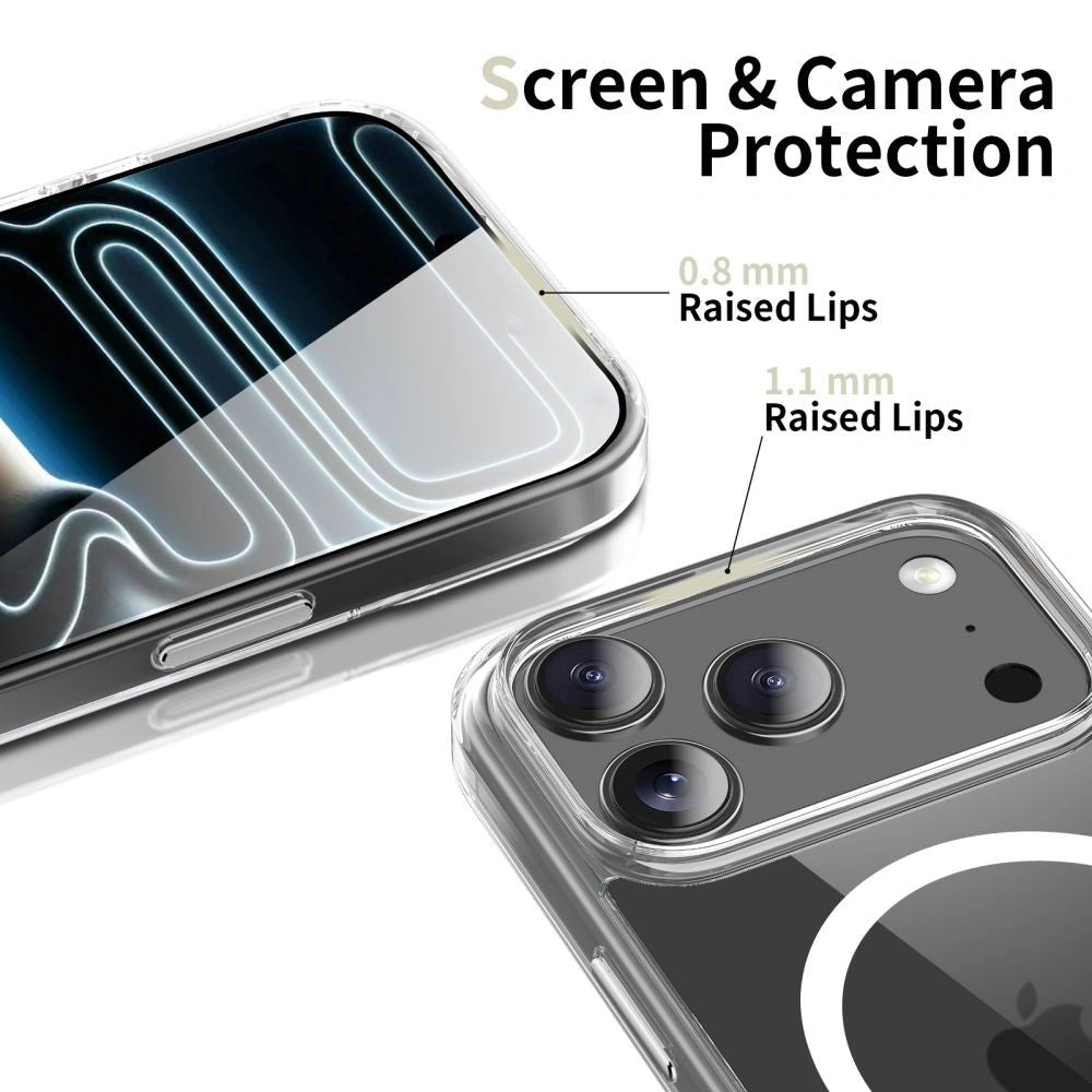 Tech - Protect iPhone 17 Pro - Flexair Hybrid CC MagSafe - Σκληρή Θήκη με Πλαίσιο Σιλικόνης - Clear