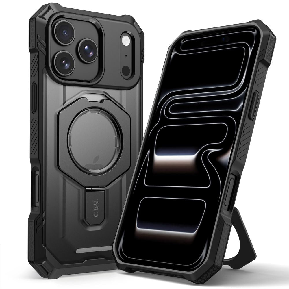Tech-Protect iPhone 17 Pro / iPhone 18 Pro - Σκληρή Θήκη με Δαχτυλίδι Συγκράτησης / Stand - MagForce MagSafe - Matte Black