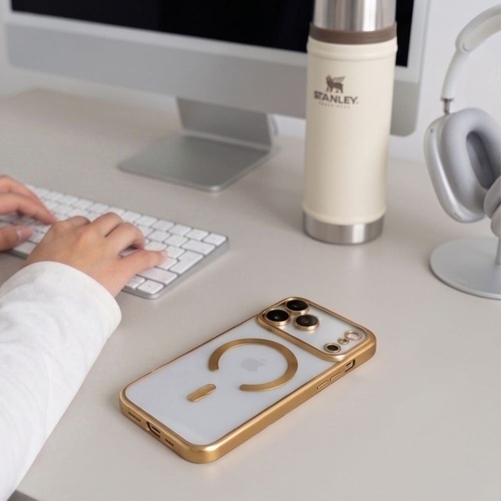Tech-Protect iPhone 17 Pro / iPhone 18 Pro - Θήκη Σιλικόνης TPU με MagSafe - MagFlex - Shiny Gold