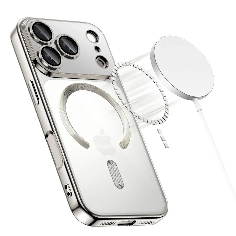 Tech - Protect iPhone 17 Pro MagFlex - Θήκη Σιλικόνης TPU με MagSafe - Shiny Silver