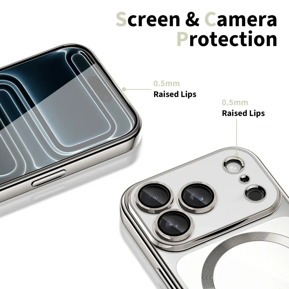Tech - Protect iPhone 17 Pro MagFlex - Θήκη Σιλικόνης TPU με MagSafe - Shiny Silver