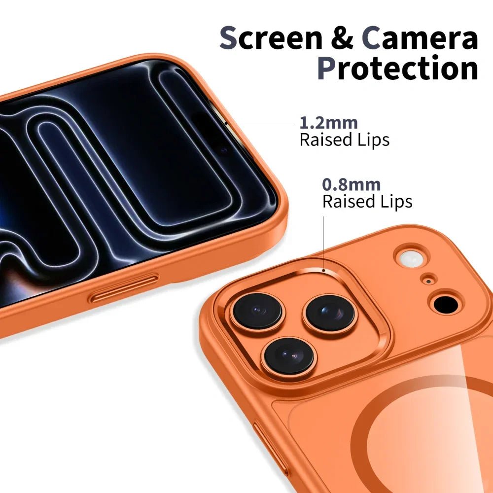 Tech - Protect iPhone 17 Pro - MagMat MagSafe - Σκληρή Θήκη με Πλαίσιο Σιλικόνης και MagSafe - Cosmic Orange / Clear