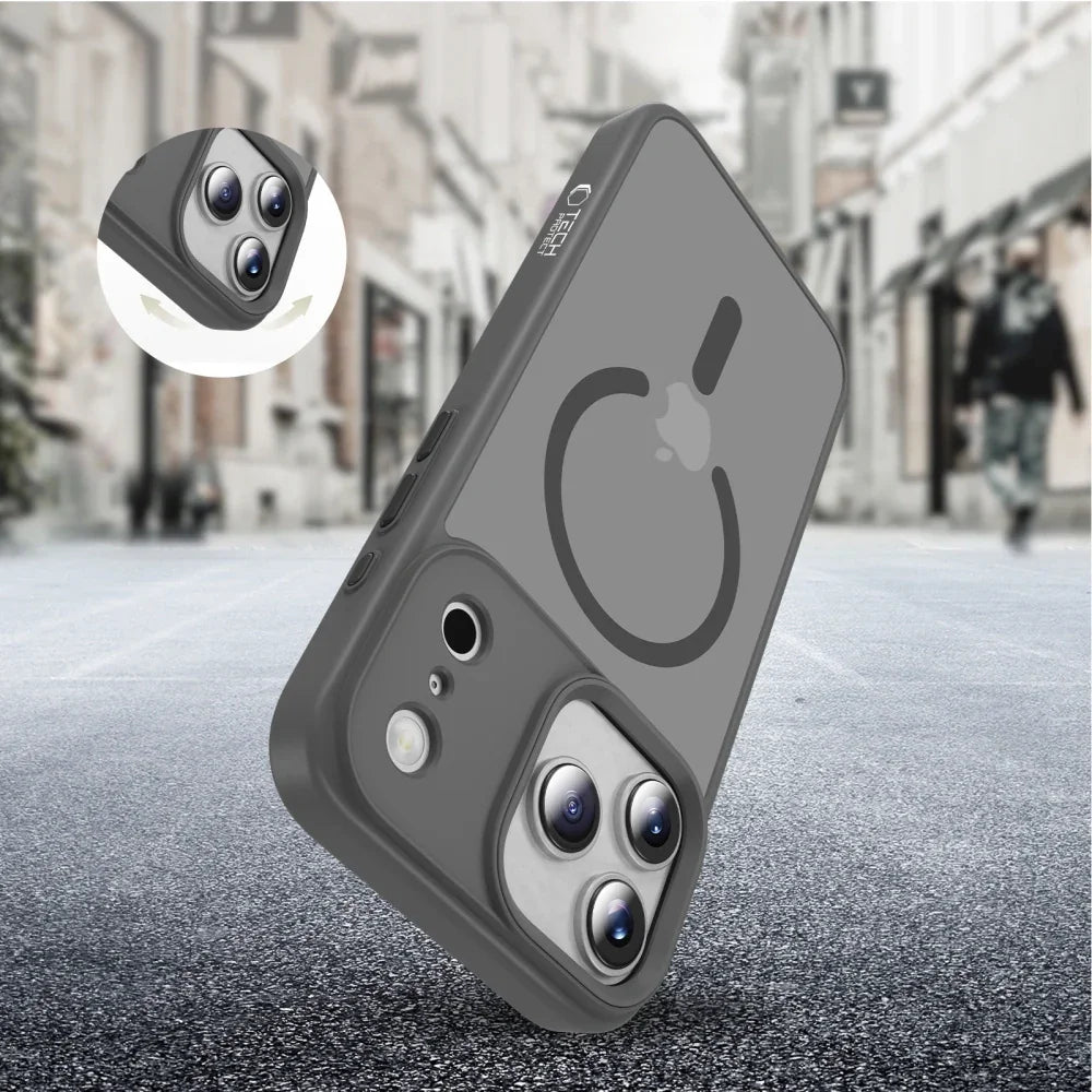 Tech - Protect iPhone 17 Pro - MagMat MagSafe - Σκληρή Θήκη με Πλαίσιο Σιλικόνης και MagSafe - Matte Crayon Grey
