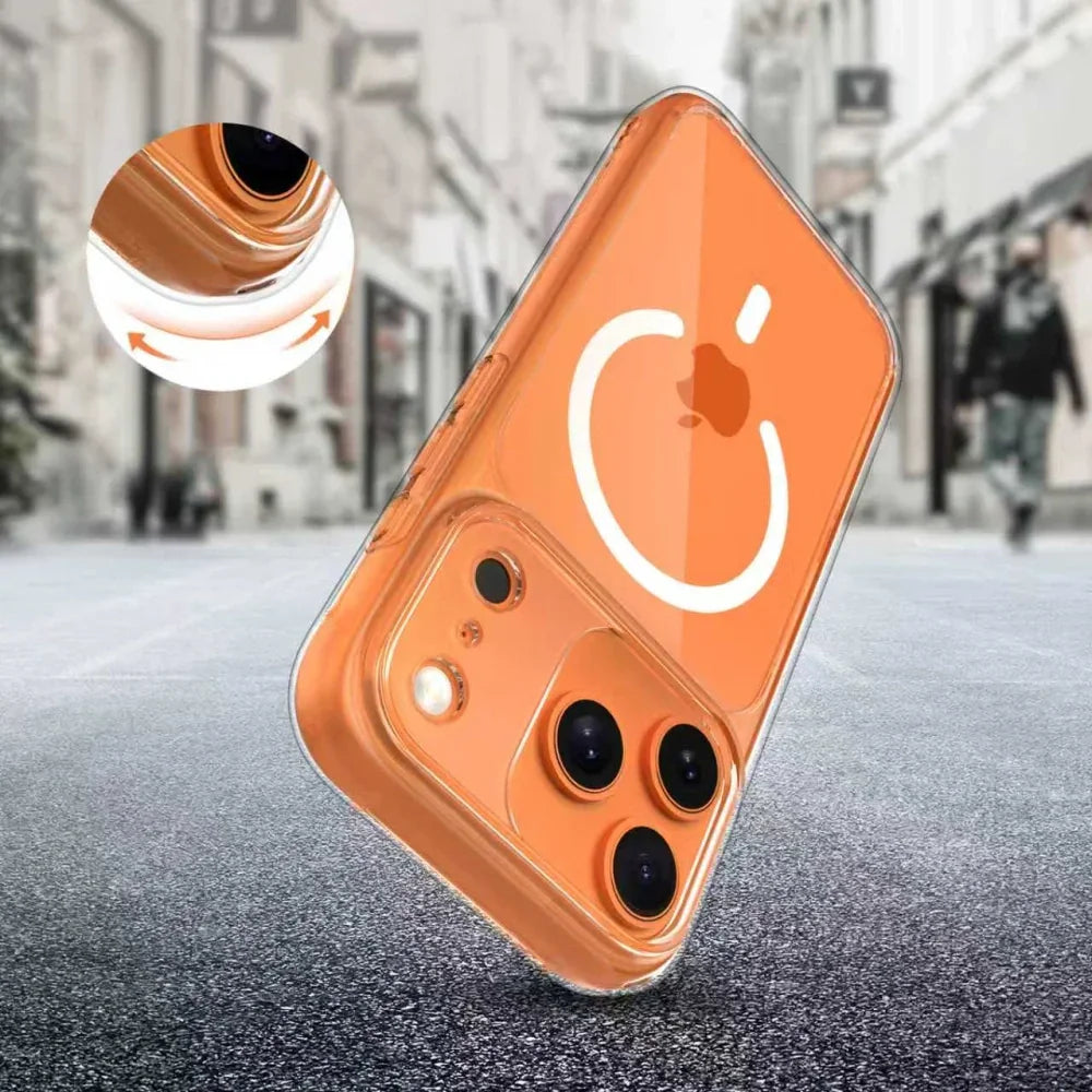 Tech-Protect iPhone 17 Pro - MagPeak MagSafe CC - Σκληρή Θήκη με Πλαίσιο Σιλικόνης - Clear - likebrands.gr