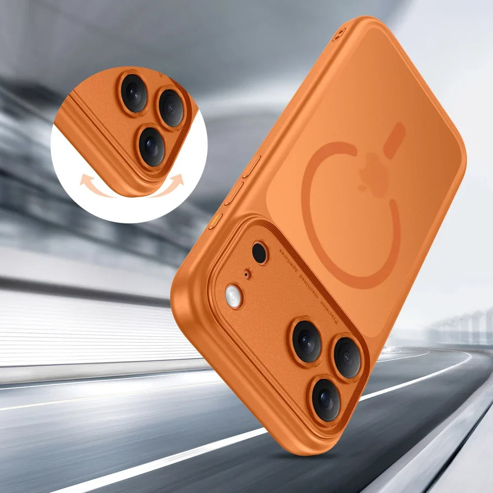 Tech-Protect iPhone 17 Pro - MagPeak MagSafe CC - Σκληρή Θήκη με Πλαίσιο Σιλικόνης - Matte Cosmic Orange - likebrands.gr