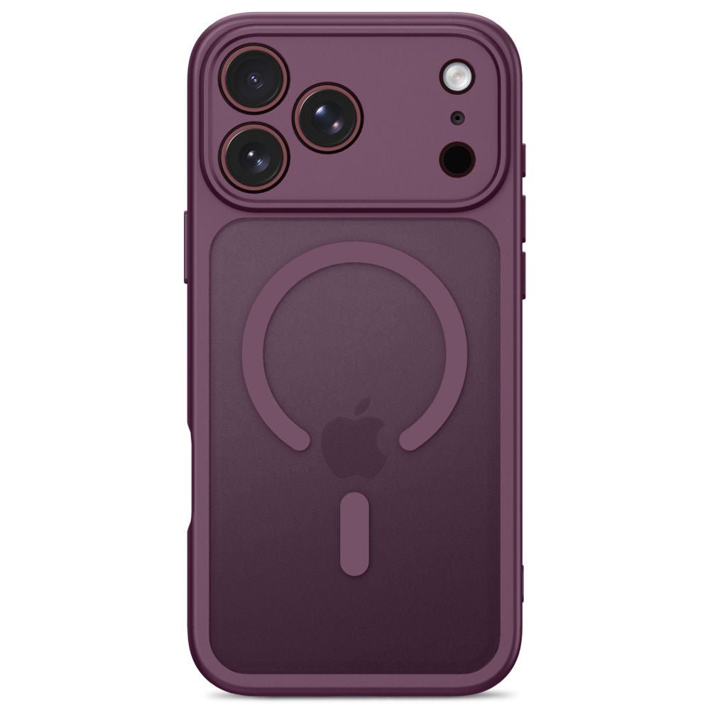 Tech-Protect iPhone 17 Pro Max / 18 Pro Max - Σκληρή Θήκη με Πλαίσιο Σιλικόνης και MagSafe - BasicMag - Matte Dark Cherry