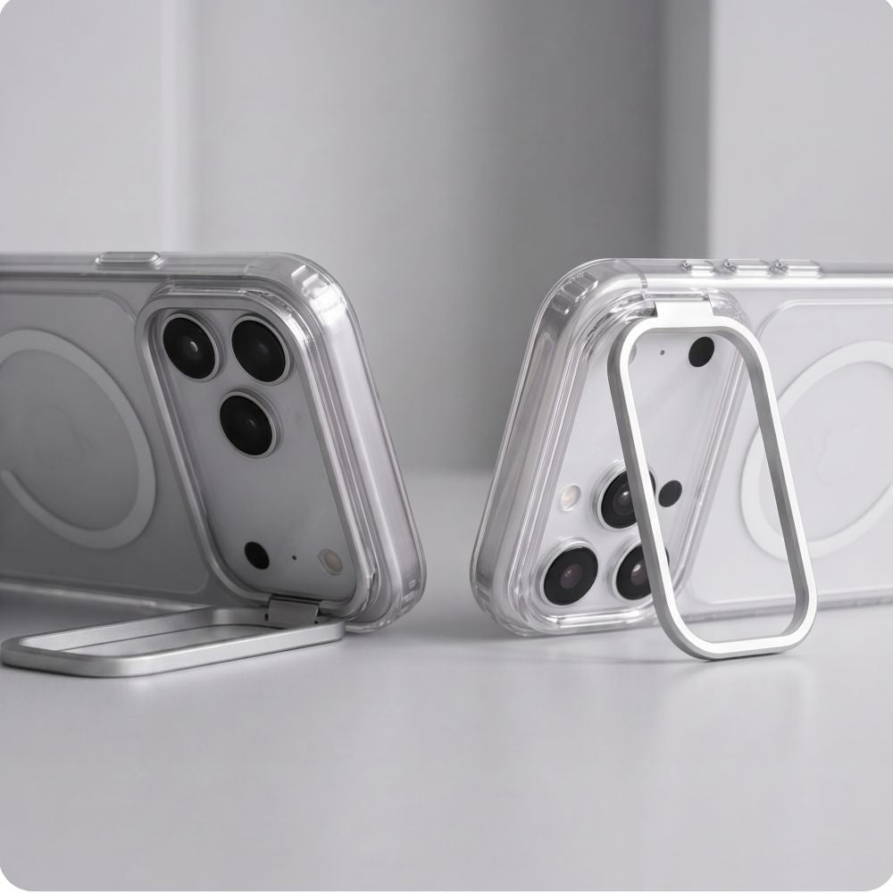 Tech-Protect iPhone 17 Pro Max / iPhone 18 Pro Max - Σκληρή Θήκη με Πλαίσιο Σιλικόνης και Stand - Magstand MagSafe CC - Clear