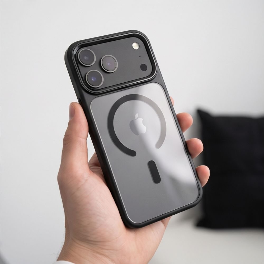 Tech-Protect iPhone 17 Pro Max / iPhone 18 Pro Max - Σκληρή Θήκη με Πλαίσιο Σιλικόνης - MagMat MagSafe CC - Black / Clear