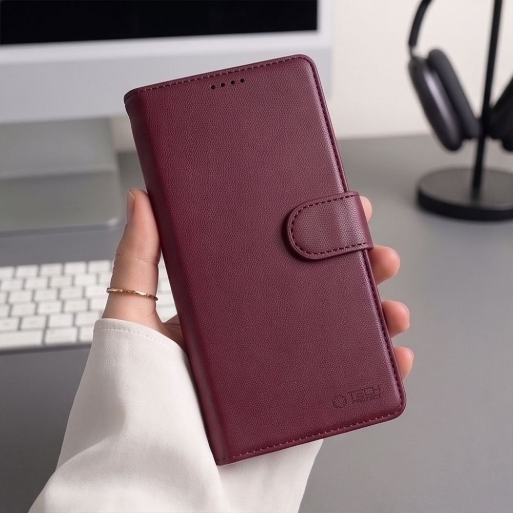 Tech-Protect iPhone 17 Pro Max / iPhone 18 Pro Max - Θήκη Πορτοφόλι Stand από Δερματίνη με Αποσπώμενη θήκη MagSafe - Mulberry