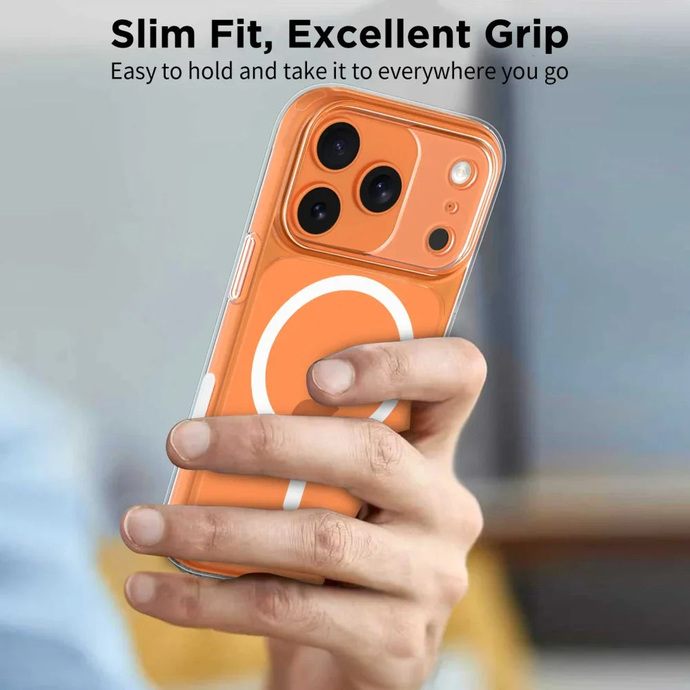 Tech-Protect iPhone 17 Pro Max - MagPeak MagSafe CC - Σκληρή Θήκη με Πλαίσιο Σιλικόνης - Clear - likebrands.gr