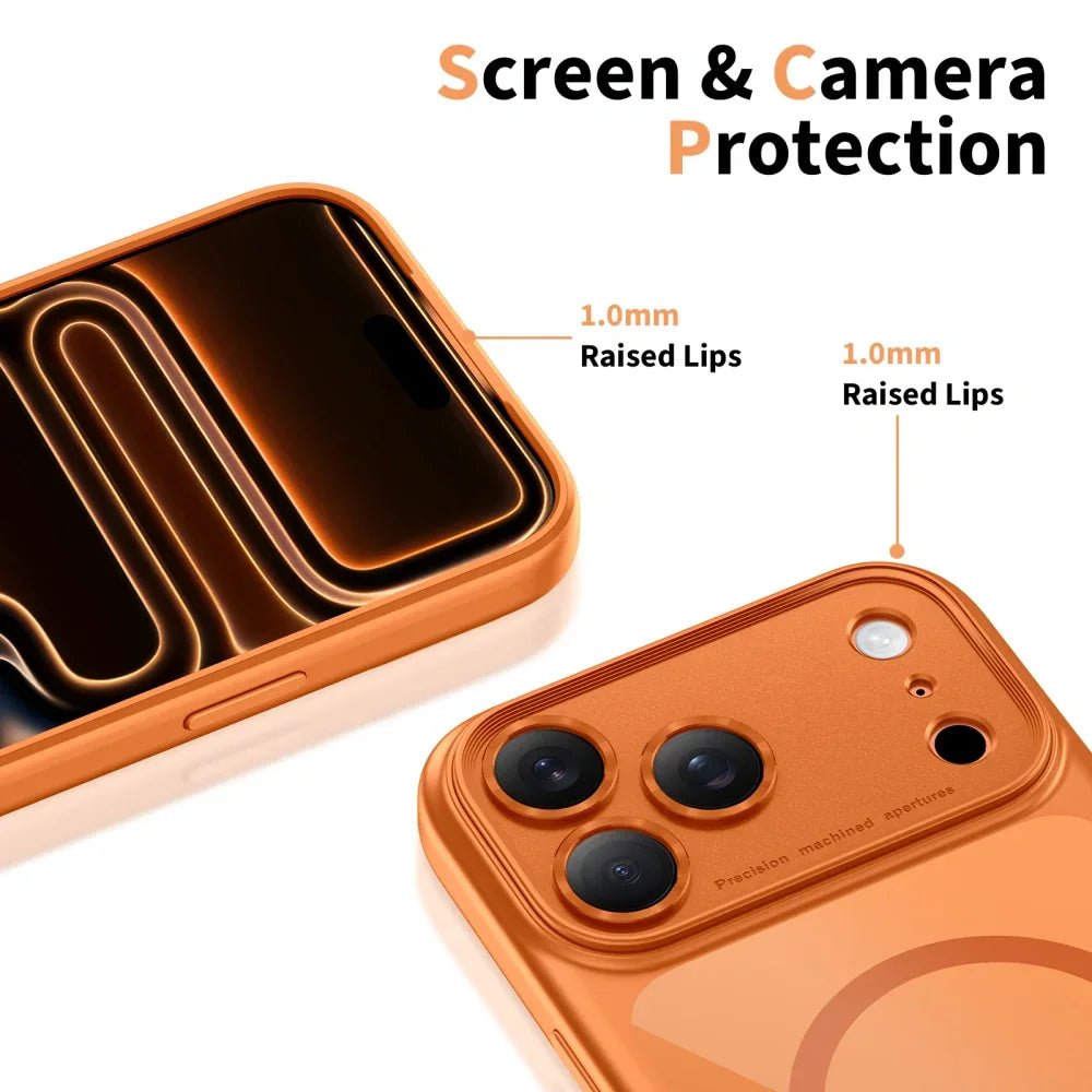 Tech - Protect iPhone 17 Pro Max - MagPeak MagSafe CC - Σκληρή Θήκη με Πλαίσιο Σιλικόνης - Cosmic Orange / Clear