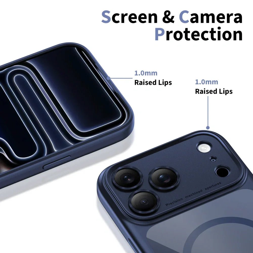 Tech - Protect iPhone 17 Pro Max - MagPeak MagSafe CC - Σκληρή Θήκη με Πλαίσιο Σιλικόνης - Deep Blue / Clear