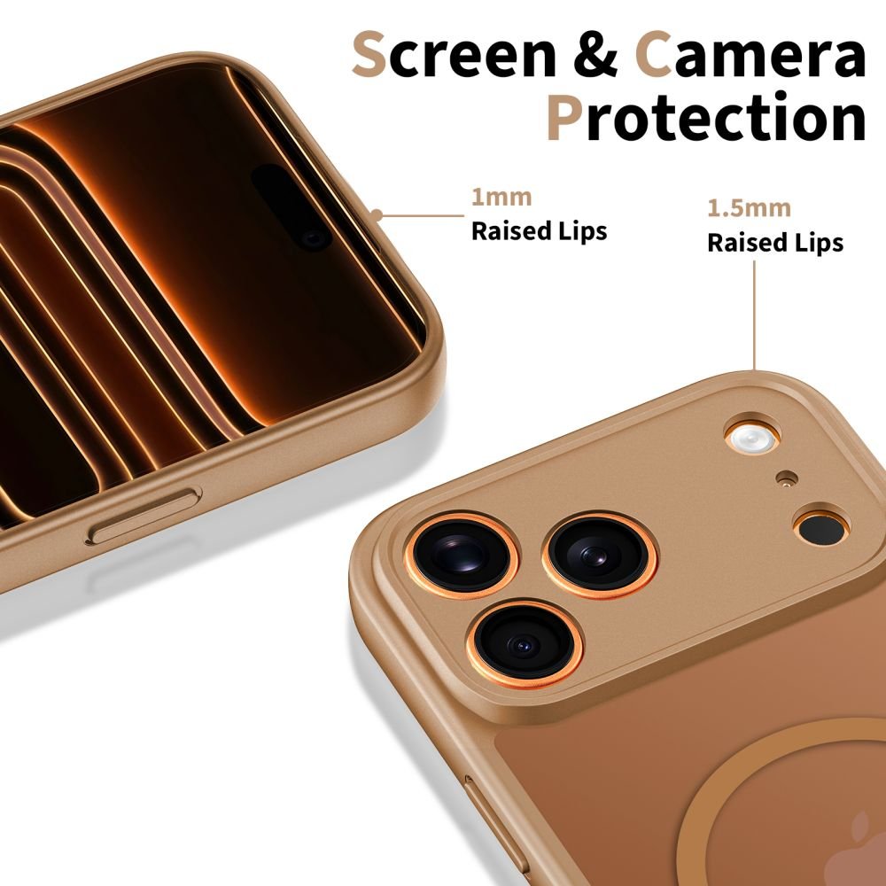 Tech - Protect iPhone 17 Pro - Σκληρή Θήκη με Πλαίσιο Σιλικόνης και MagSafe - BasicMag - Matte Brown