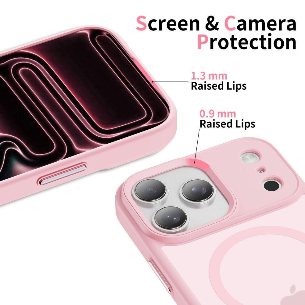 Tech - Protect iPhone 17 Pro - Σκληρή Θήκη με Πλαίσιο Σιλικόνης και MagSafe - MagMat MagSafe - Matte Pink