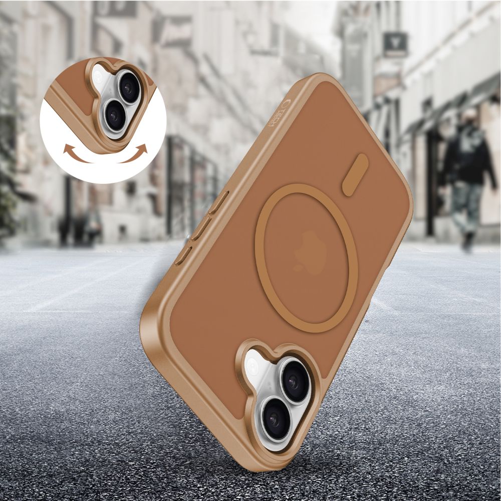 Tech - Protect iPhone 17 - Σκληρή Θήκη με Πλαίσιο Σιλικόνης και MagSafe - BasicMag - Matte Brown