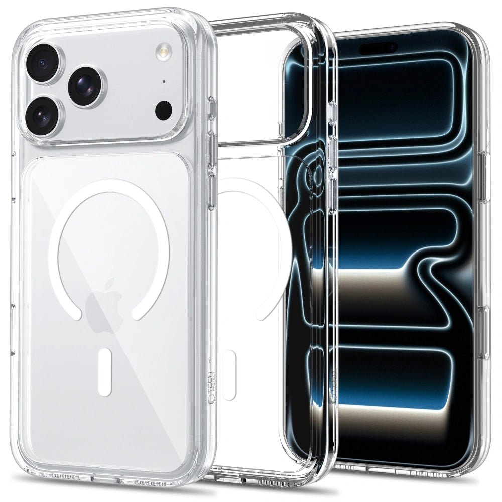 Tech-Protect iPhone 18 Pro / iPhone 17 Pro - Σκληρή Θήκη MagSafe με Πλαίσιο Σιλικόνης - Flexair Hybrid CC - Clear