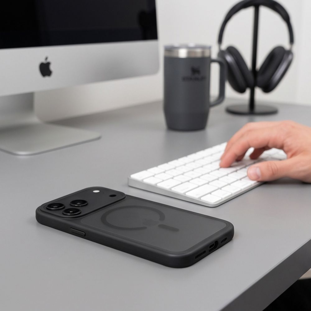 Tech-Protect iPhone 18 Pro / iPhone 17 Pro - Σκληρή Θήκη MagSafe με Πλαίσιο Σιλικόνης - MagMat CC - Matte Black