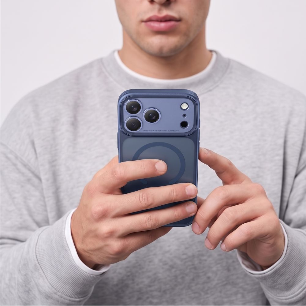 Tech-Protect iPhone 18 Pro / iPhone 17 Pro - Σκληρή Θήκη με Πλαίσιο Σιλικόνης και MagSafe - MagPrime MagSafe CC - Matte Deep Blue