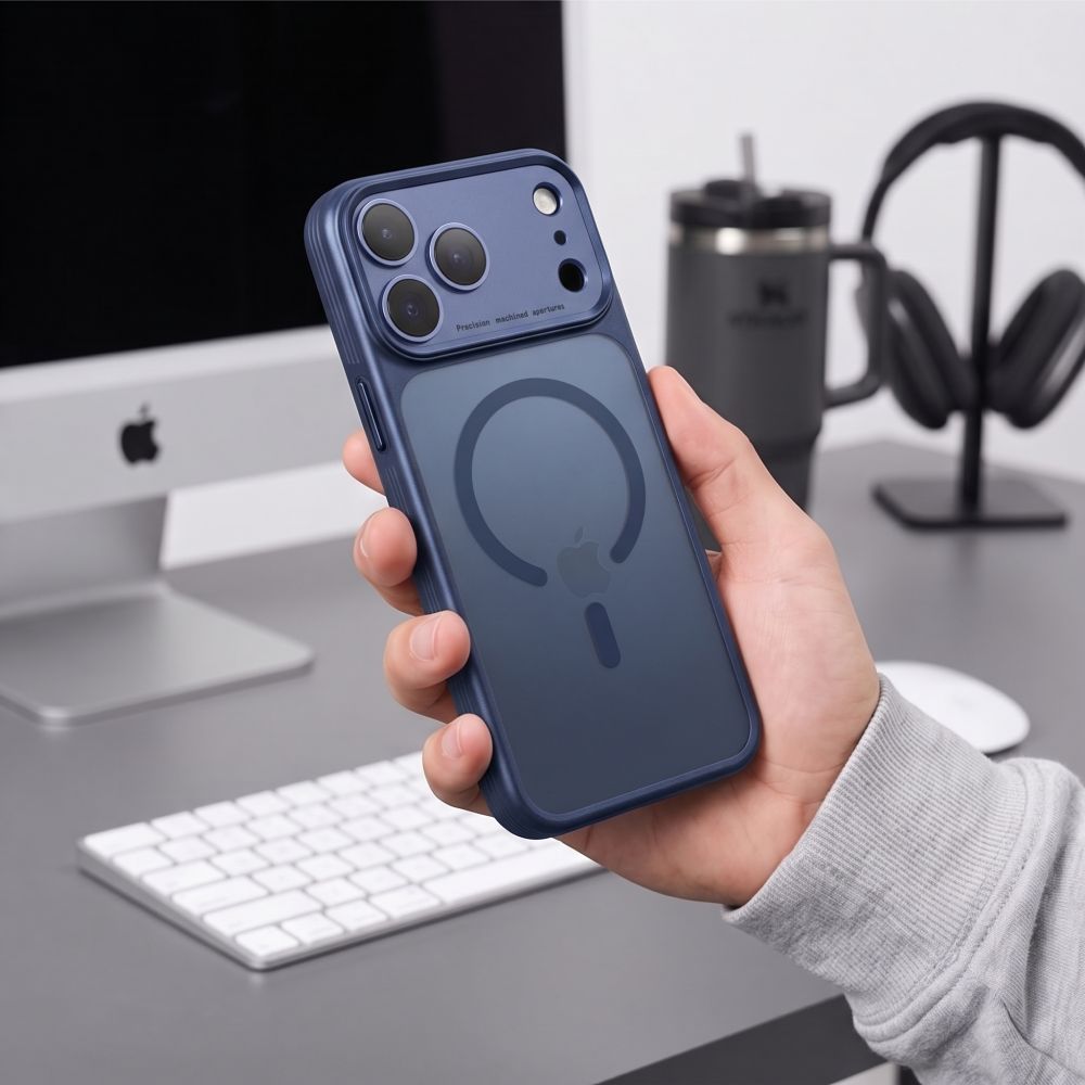 Tech-Protect iPhone 18 Pro / iPhone 17 Pro - Σκληρή Θήκη με Πλαίσιο Σιλικόνης και MagSafe - MagPrime MagSafe CC - Matte Deep Blue