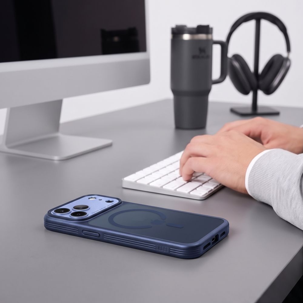 Tech-Protect iPhone 18 Pro / iPhone 17 Pro - Σκληρή Θήκη με Πλαίσιο Σιλικόνης και MagSafe - MagPrime MagSafe CC - Matte Deep Blue