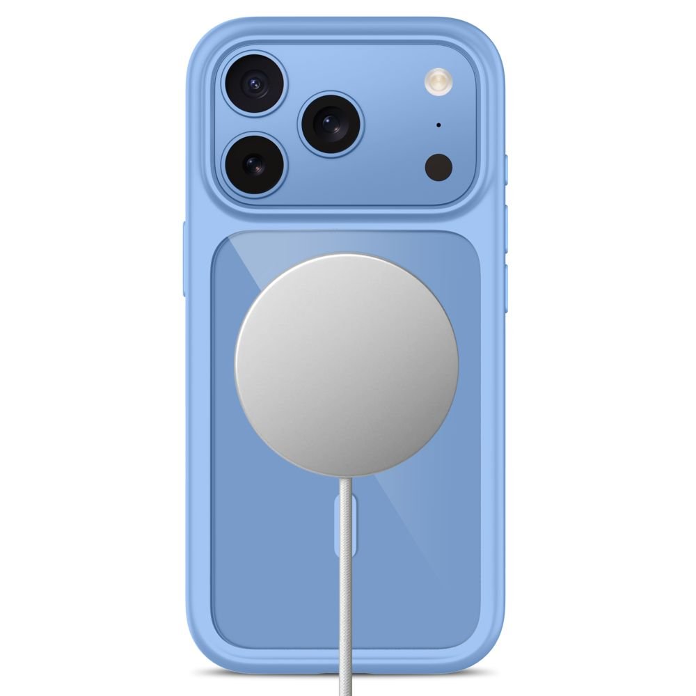 Tech-Protect iPhone 18 Pro / iPhone 17 Pro - Σκληρή Θήκη με Πλαίσιο Σιλικόνης MagSafe και 2 Αντιχαρακτικά Γυαλιά Οθόνης - MagOne CC - Light Blue / Clear