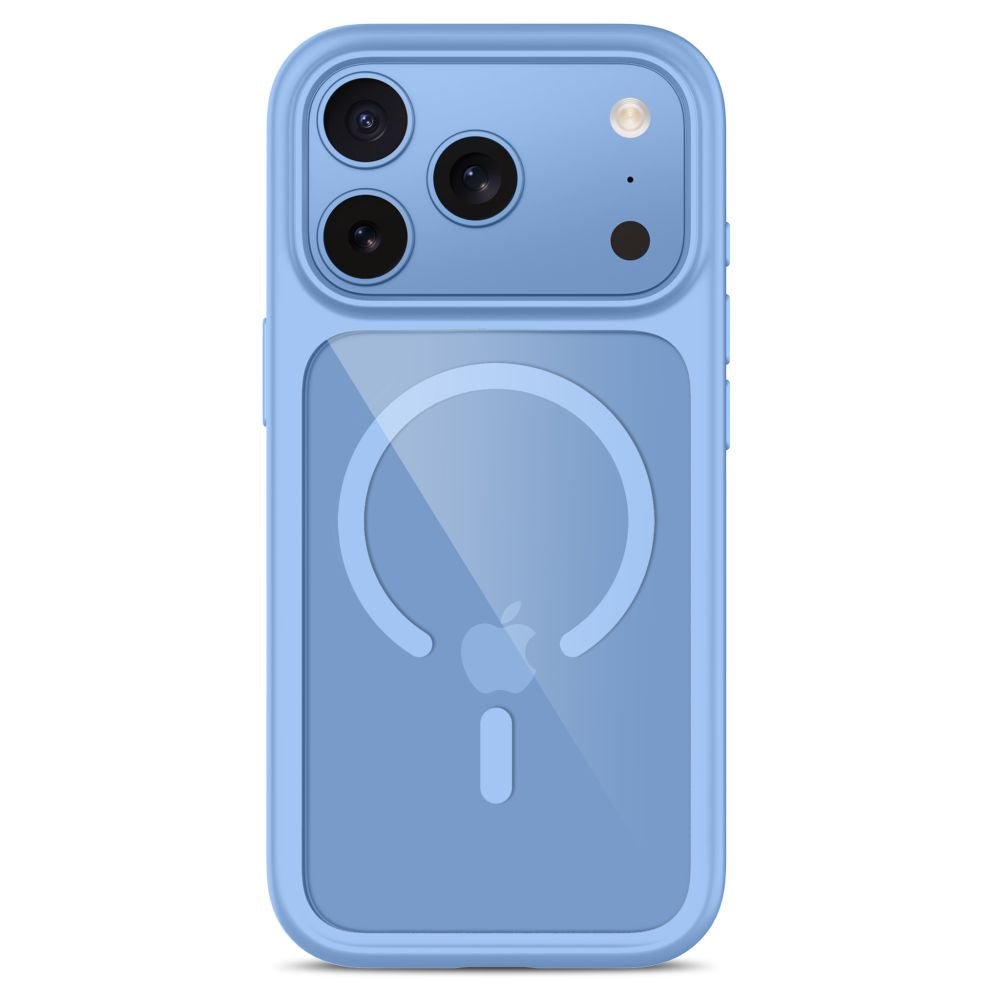 Tech-Protect iPhone 18 Pro / iPhone 17 Pro - Σκληρή Θήκη με Πλαίσιο Σιλικόνης MagSafe και 2 Αντιχαρακτικά Γυαλιά Οθόνης - MagOne CC - Light Blue / Clear