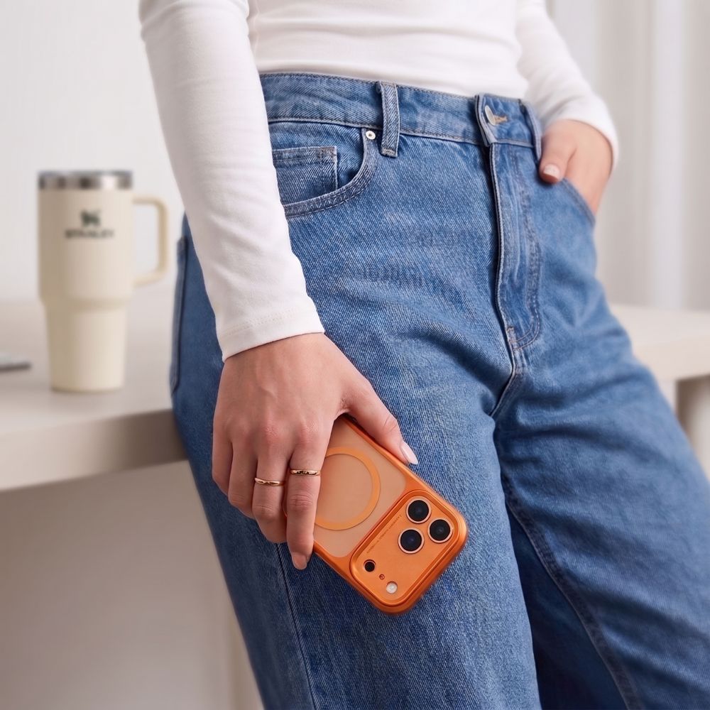 Tech-Protect iPhone 18 Pro Max / iPhone 17 Pro Max - Σκληρή Θήκη με Πλαίσιο Σιλικόνης και MagSafe - MagPrime MagSafe CC - Matte Cosmic Orange