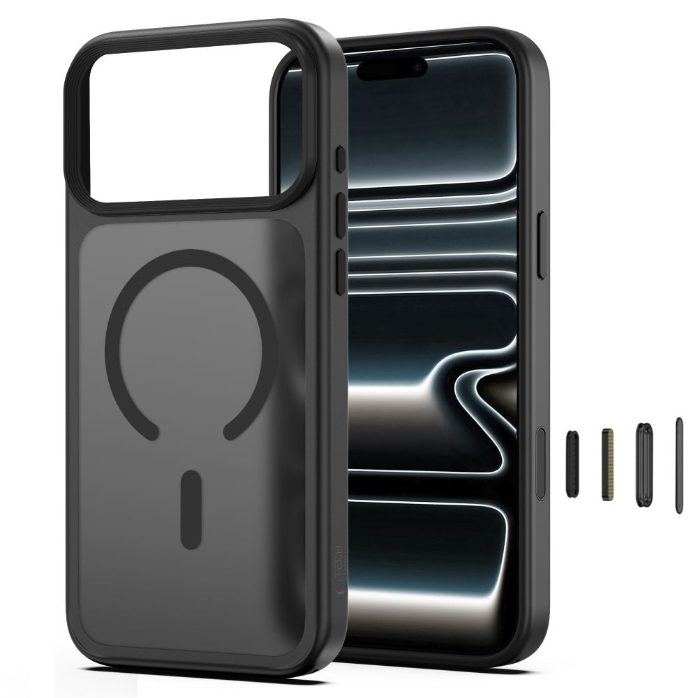 Tech-Protect iPhone 18 Pro Max / iPhone 17 Pro Max - Σκληρή Θήκη με Πλαίσιο Σιλικόνης MagSafe - MagMat CC - Matte Black
