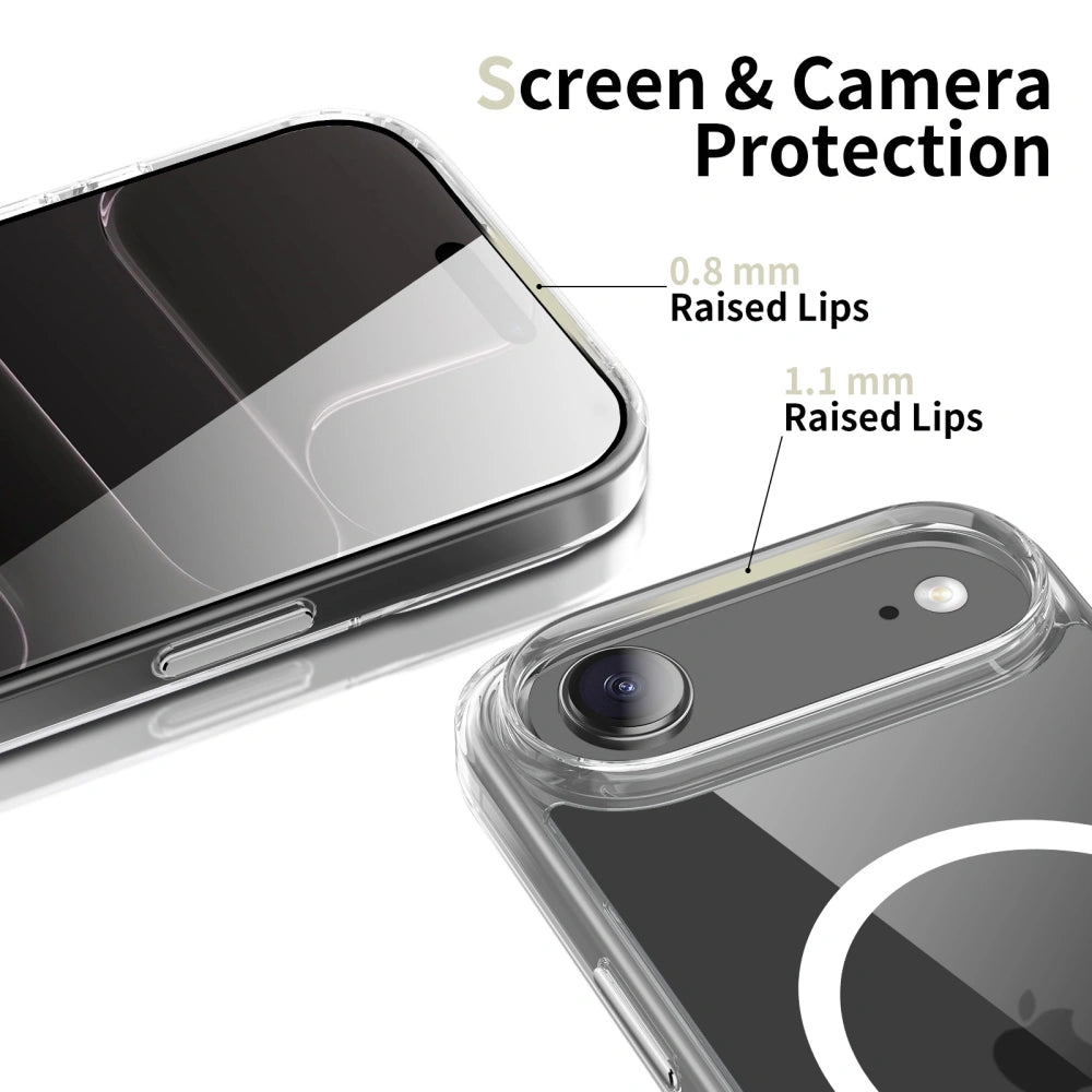 Tech - Protect iPhone Air - Flexair Hybrid CC MagSafe - Σκληρή Θήκη με Πλαίσιο Σιλικόνης - Clear