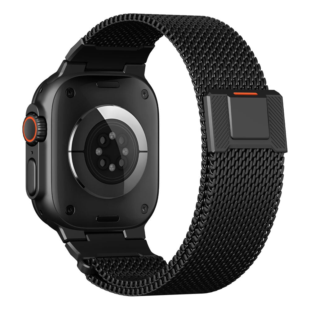 Tech - Protect Λουράκι Apple Watch 8/9/10/11 - SE (1/2/3) - Ultra (1/2/3) – 44/45/46/49mm από Ανοξείδωτο Ατσάλι - Milano Vanguard - Black
