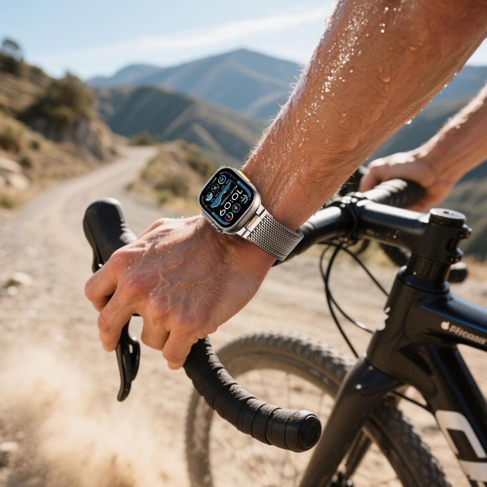 Tech - Protect Λουράκι Apple Watch 8/9/10/11 - SE (1/2/3) - Ultra (1/2/3) – 44/45/46/49mm από Ανοξείδωτο Ατσάλι - Milano Vanguard - Titanium
