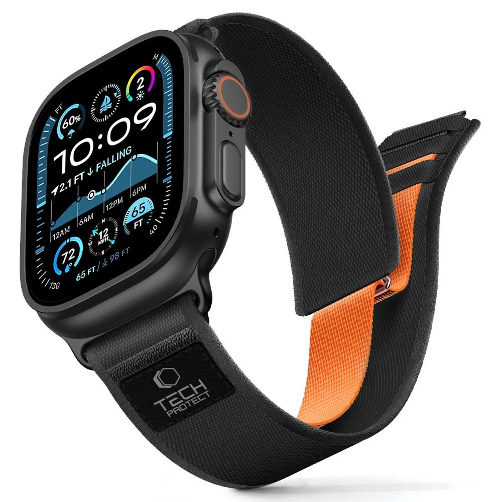 Tech - Protect Λουράκι Apple Watch 8/9/10/11 - SE (1/2/3) - Ultra (1/2/3) – 44/45/46/49mm Nylon Elite - Black / Orange