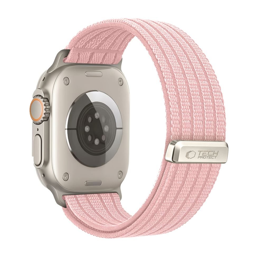 Tech-Protect Λουράκι Apple Watch 8/9/10/11/12 - SE (1/2/3) - Ultra (1/2/3/4) - 44/45/46/49mm Nylon Sport - Light Pink