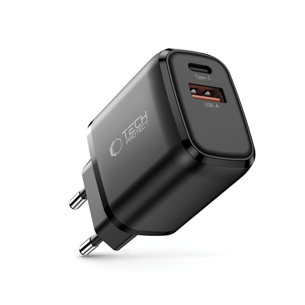 Tech - Protect Οικιακός Φορτιστής με 1 Θύρα USB και 1 Θύρα Type - C PD 20W QC3.0 - NCA20 - Black