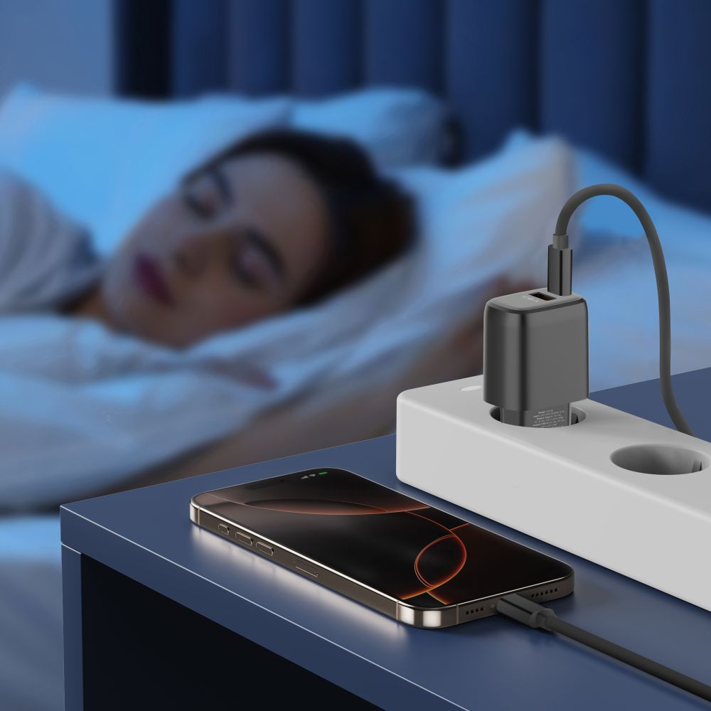 Tech - Protect Οικιακός Φορτιστής με 1 Θύρα USB και 1 Θύρα Type - C PD 30W QC3.0 - NCA30 - Black