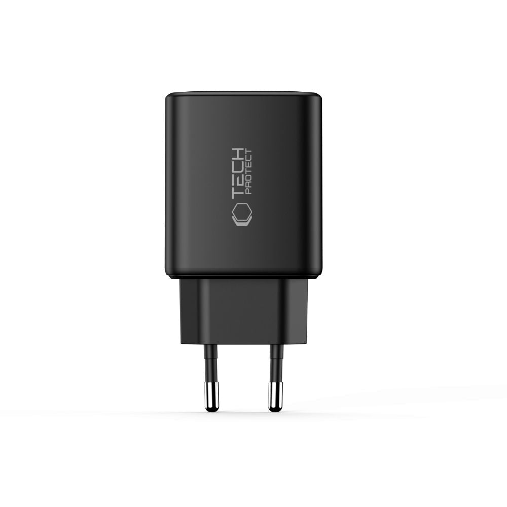 Tech - Protect Οικιακός Φορτιστής με 1 Θύρα USB και 2 Θύρες Type - C PD 65W QC3.0 - NCA65W - GAN - Black