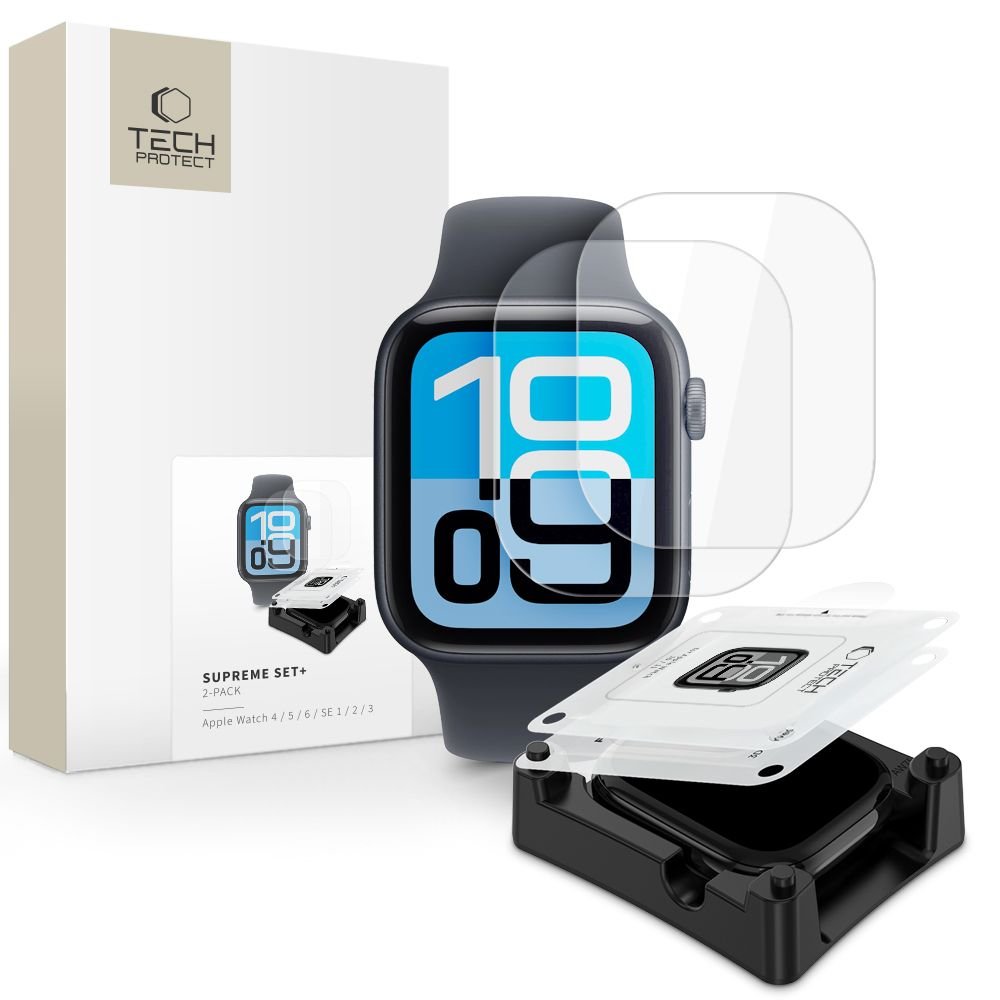 Tech - Protect Προστασία Οθόνης Apple Watch 4/5/6 - SE (1/2/3) - 44mm - Προστατευτική Μεμβράνη Οθόνης - Supreme Set+ - 2 Τεμάχια - Clear