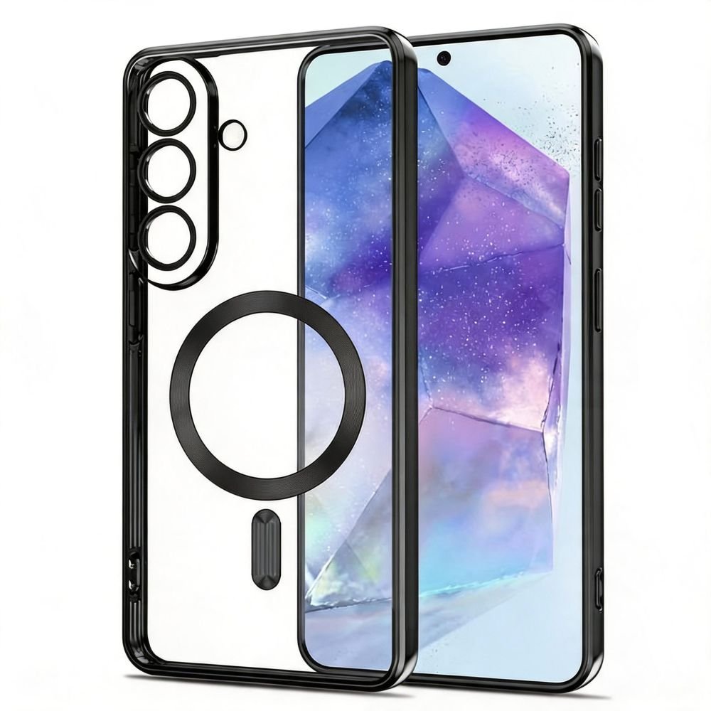Tech - Protect Samsung Galaxy A27 5G - Θήκη Σιλικόνης TPU με MagSafe - MagFlex - Clear / Shiny Black